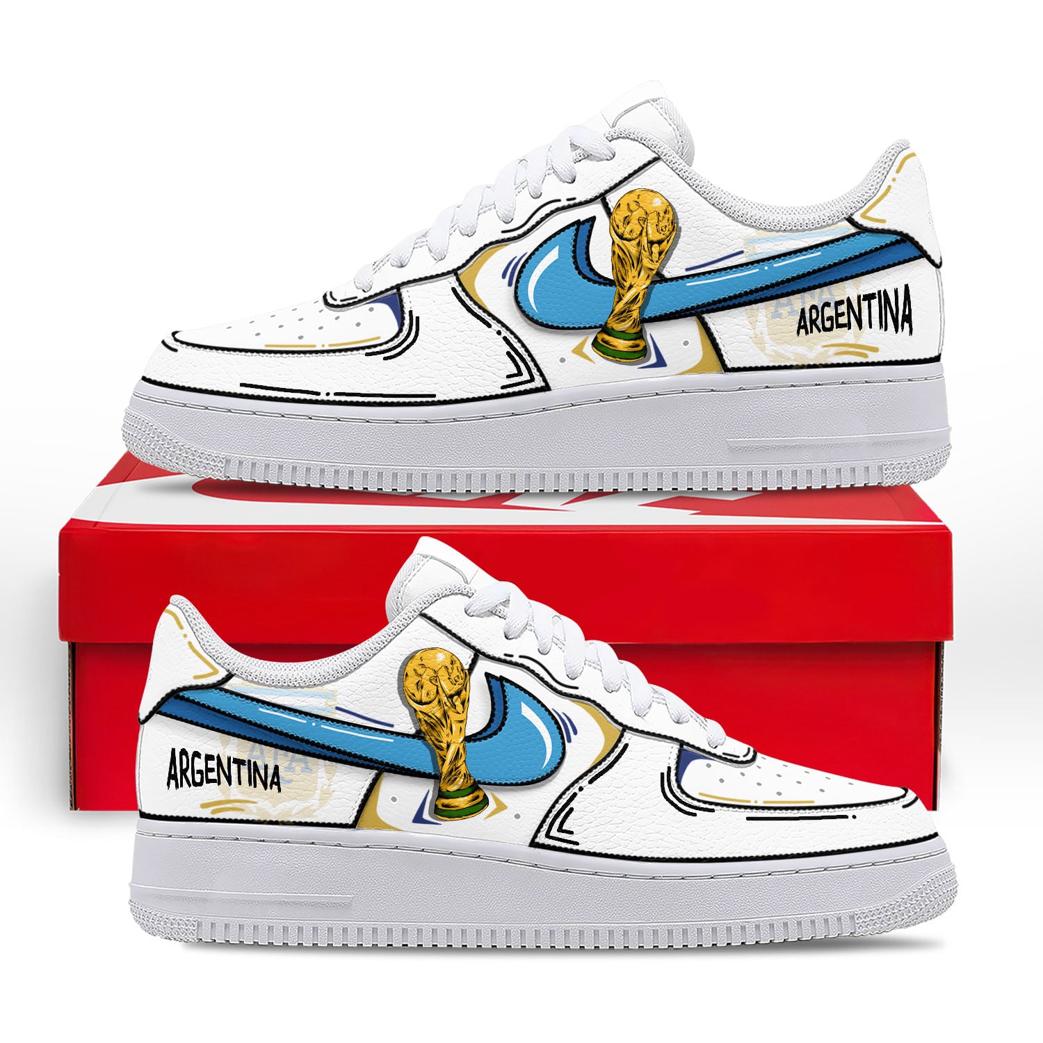 Argentina | Premium WC26 Legacy AF1 Shoes NTH1 - Image 2