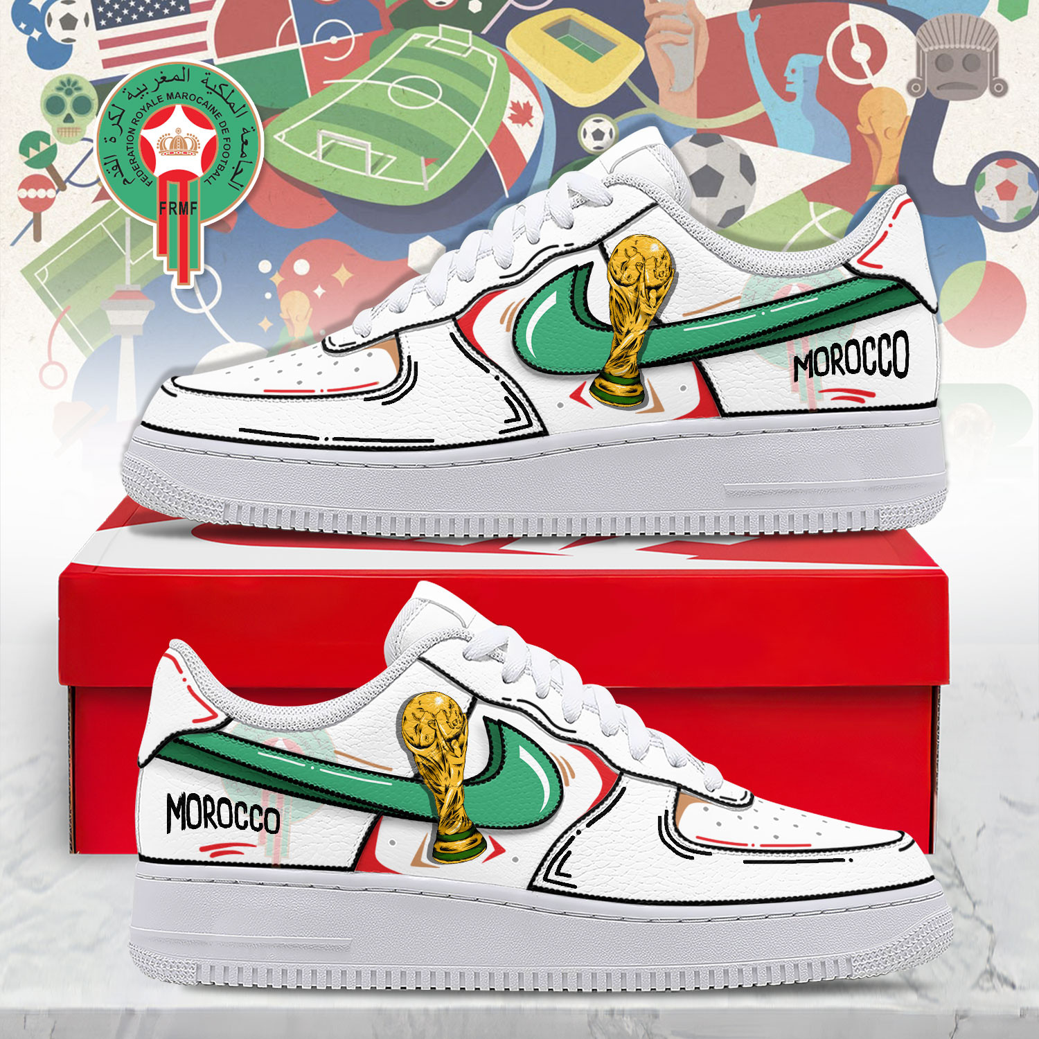 Morocco | Premium WC26 Legacy AF1 Shoes NTH1