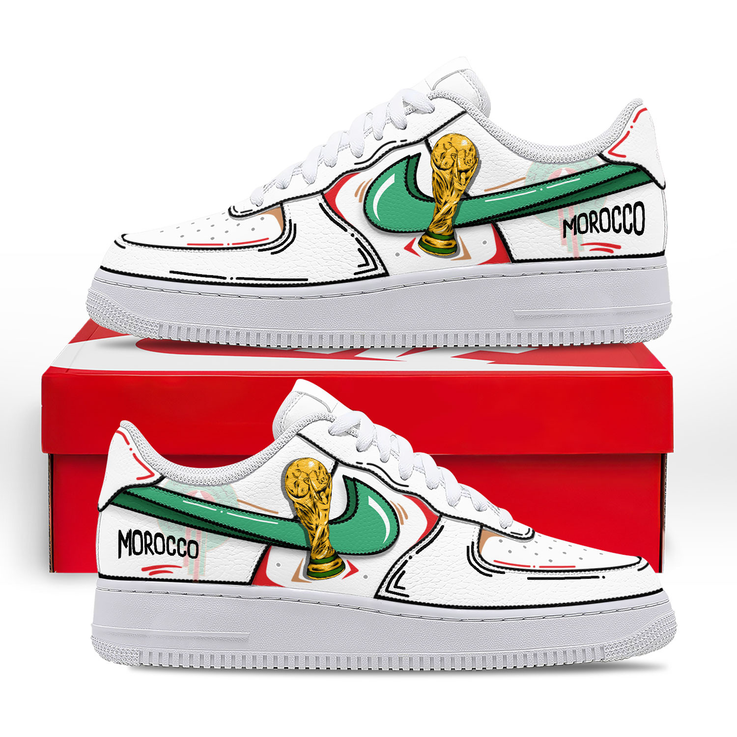 Morocco | Premium WC26 Legacy AF1 Shoes NTH1 - Image 2
