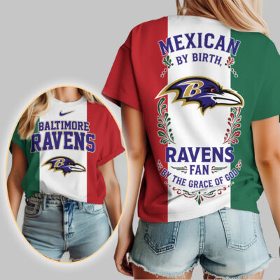 Alternative view of Baltimore Ravens | Premium NFL Mexican By Birth Women Shirt
