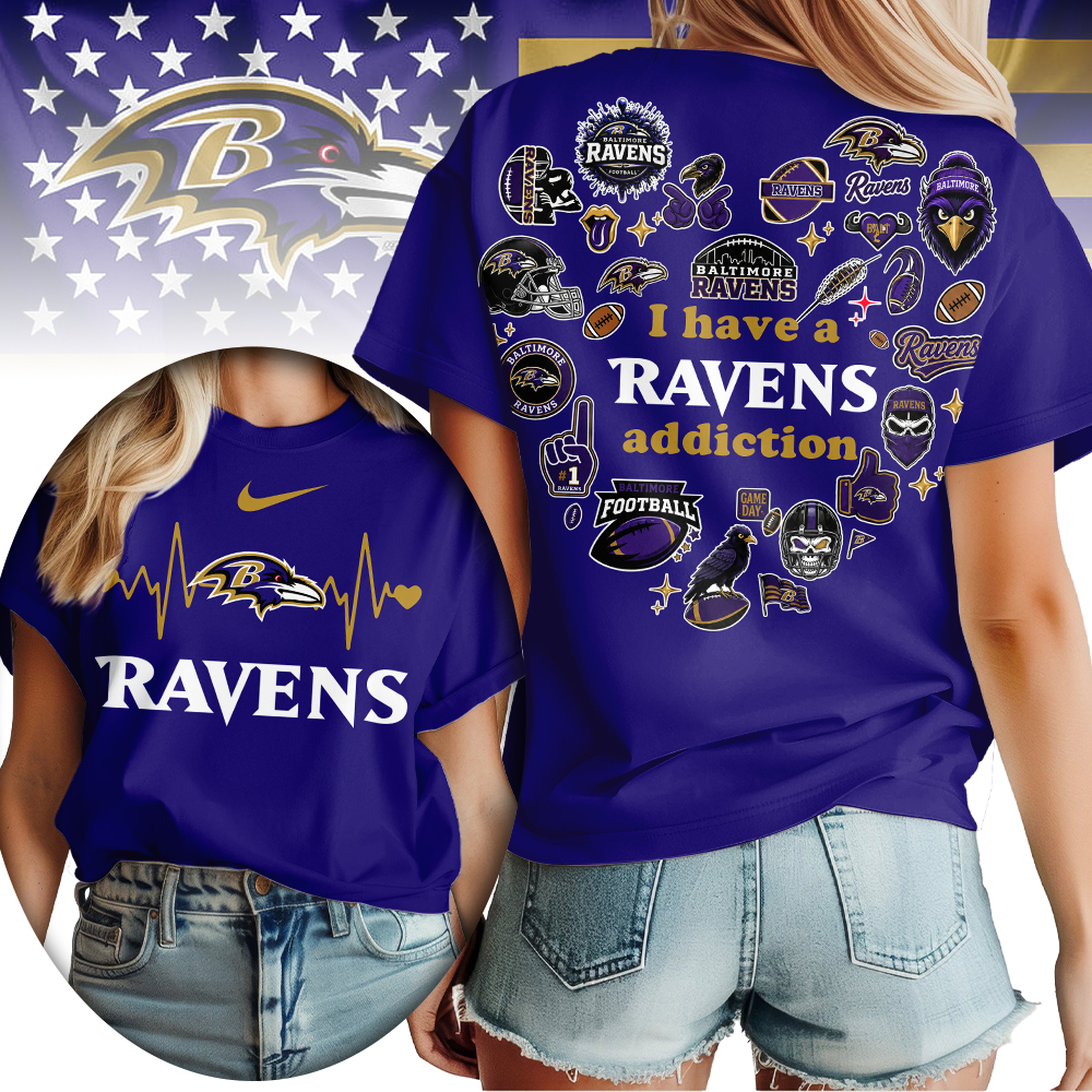 Baltimore Ravens | Premium NFL Heartbeat Fan Spirit 3D Shirt - Image 3