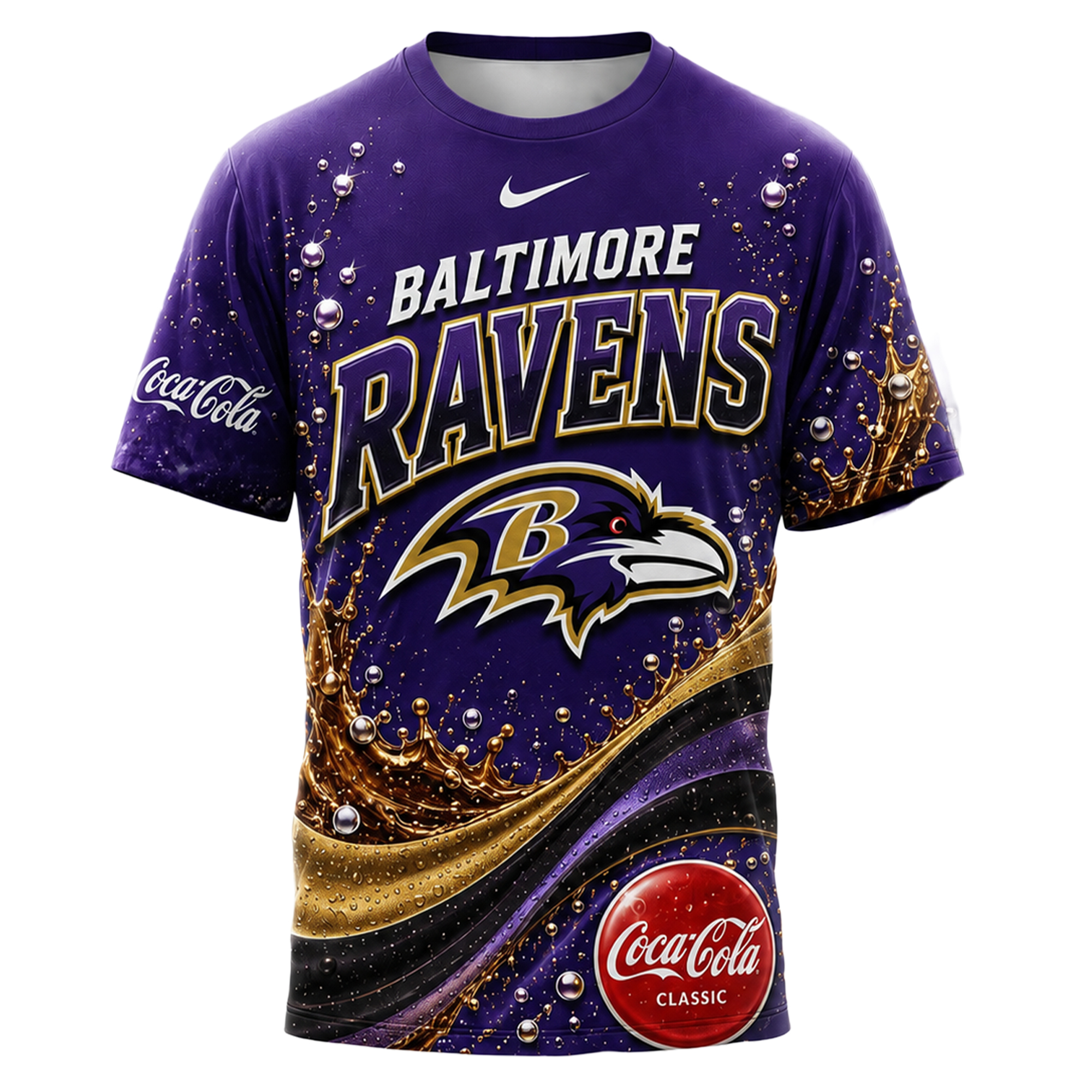 Baltimore Ravens | Premium NFL Coca Cola Summer 3D Shirt - Image 2