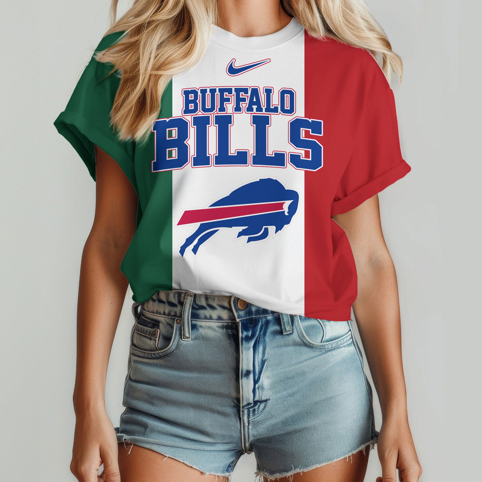 Buffalo Bills | Premium NFL Mexican By Birth Women Shirt - Image 3