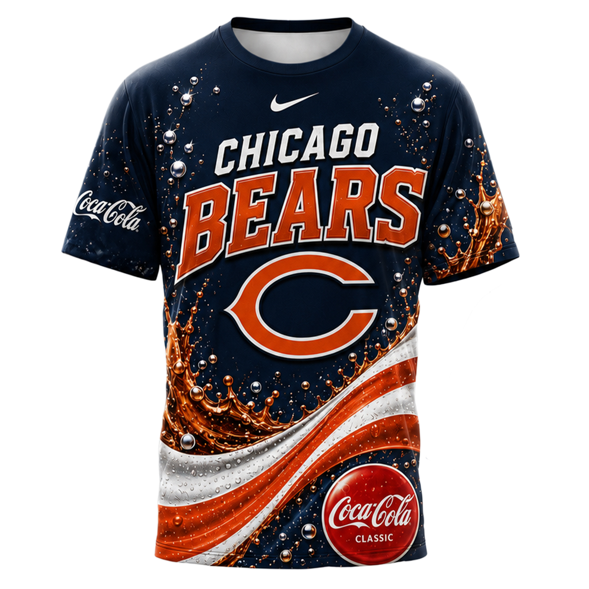Chicago Bears | Premium NFL Coca Cola Summer 3D Shirt - Image 2