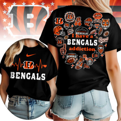 Alternative view of Cincinnati Bengals | Premium NFL Heartbeat Fan Spirit 3D Shirt