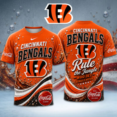 Cincinnati Bengals | Premium NFL Coca Cola Summer 3D Shirt - 5XL