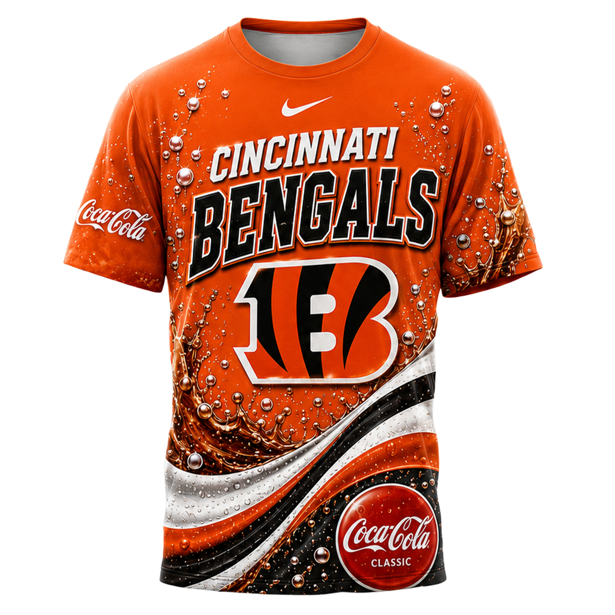 Cincinnati Bengals | Premium NFL Coca Cola Summer 3D Shirt - Image 2