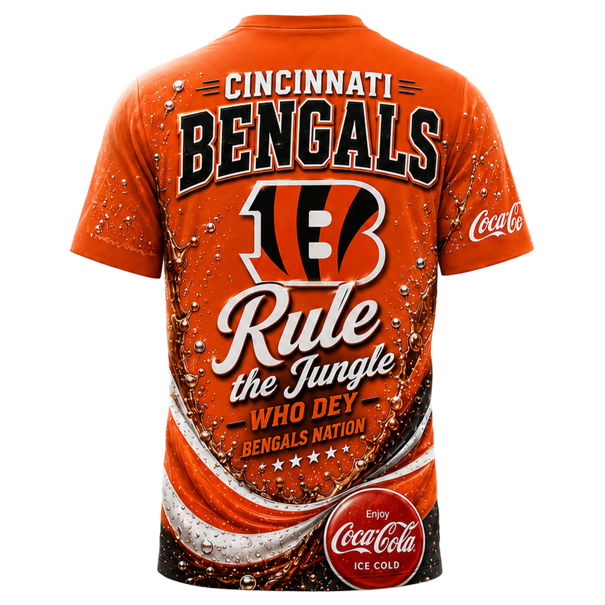 Cincinnati Bengals | Premium NFL Coca Cola Summer 3D Shirt - Image 3