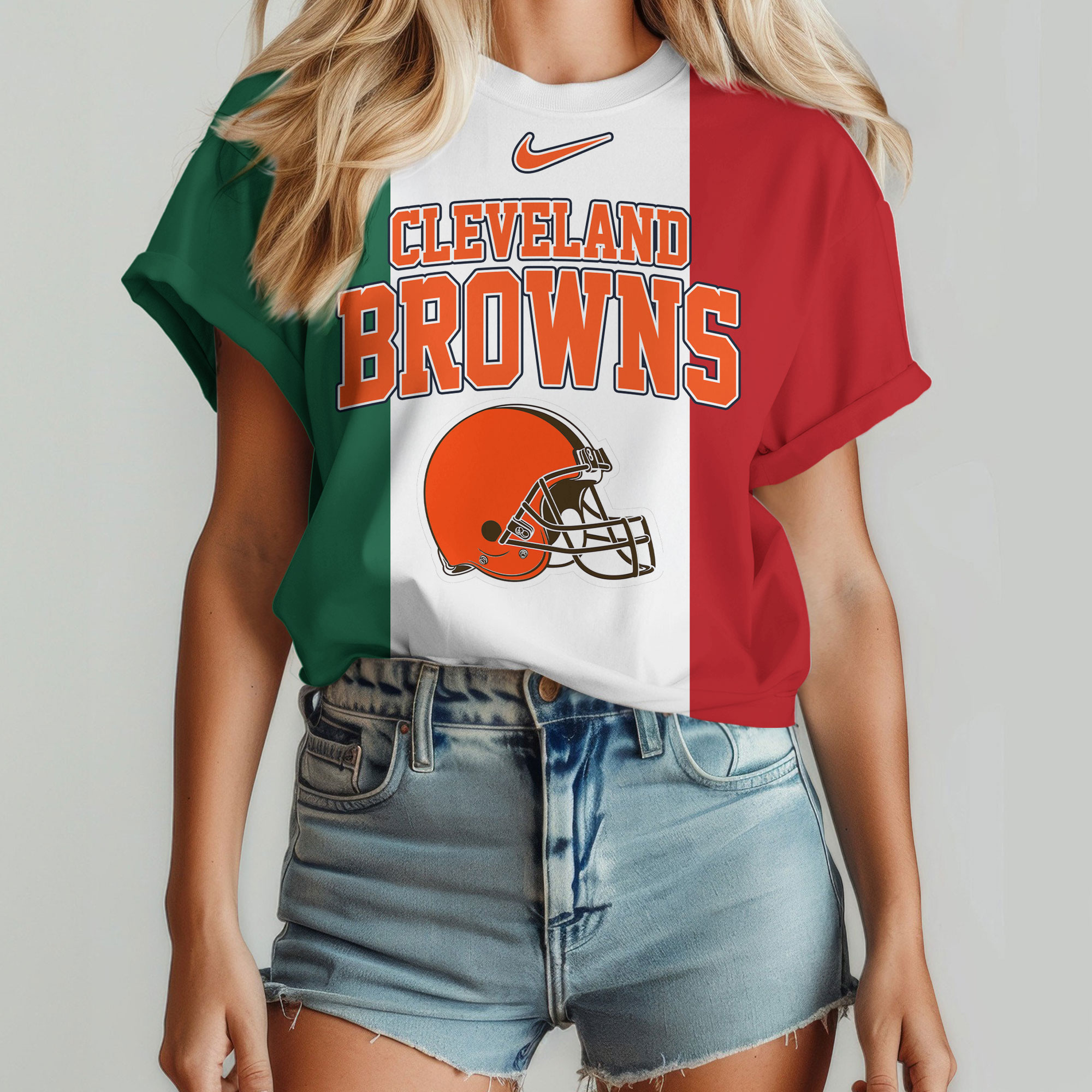 Cleveland Browns | Premium NFL Mexican By Birth Women Shirt - Image 3