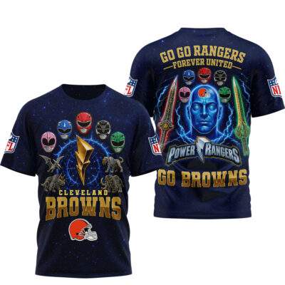 Alternative view of Cleveland Browns | Premium NFL Go Go Rangers 3D Shirt