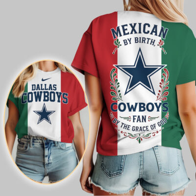 Alternative view of Dallas Cowboys | Premium NFL Mexican By Birth Women Shirt