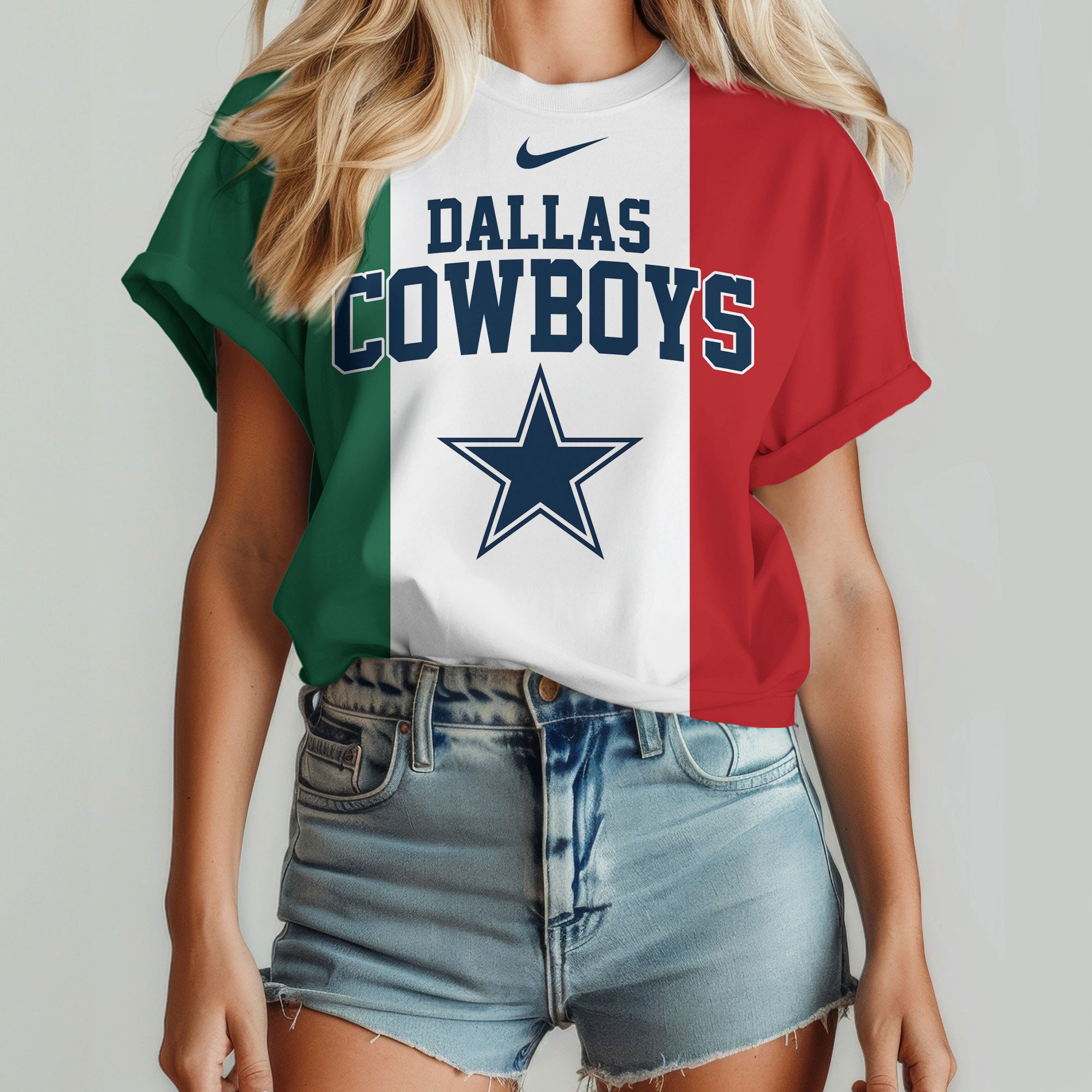 Dallas Cowboys | Premium NFL Mexican By Birth Women Shirt - Image 3