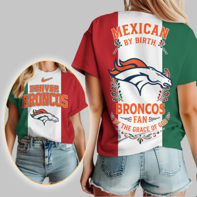 Alternative view of Denver Broncos | Premium NFL Mexican By Birth Women Shirt