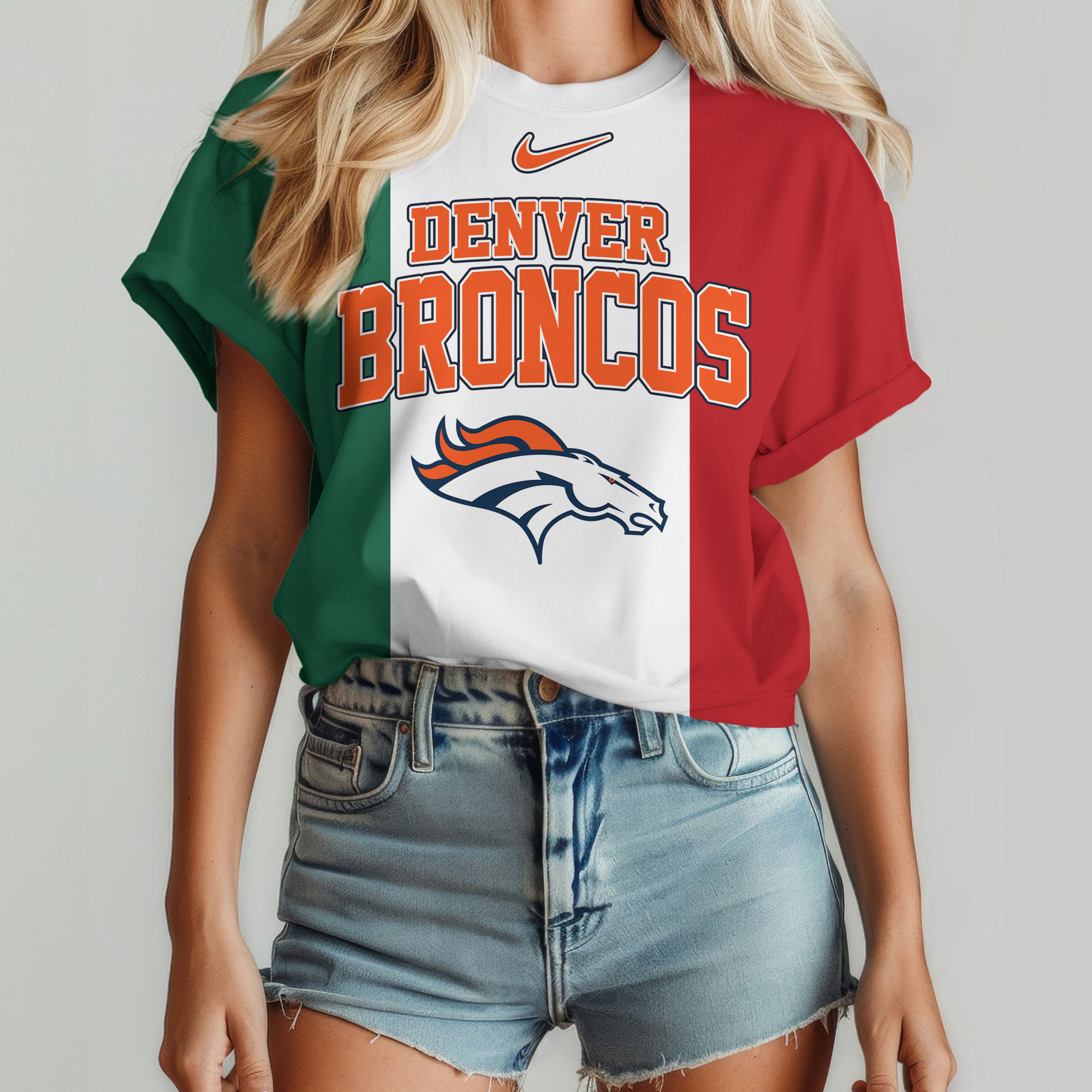 Denver Broncos | Premium NFL Mexican By Birth Women Shirt - Image 3