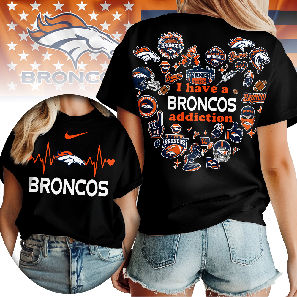 Denver Broncos | Premium NFL Heartbeat Fan Spirit 3D Shirt - Image 2