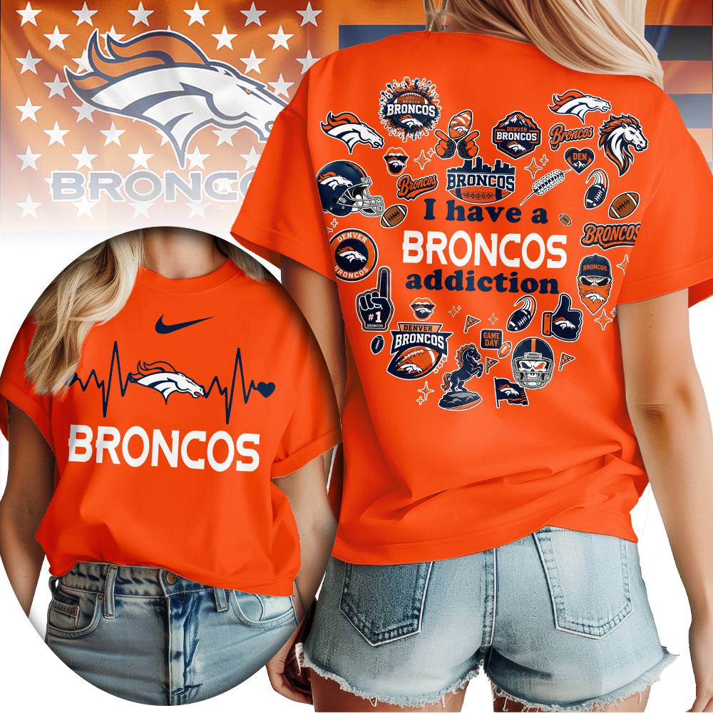 Denver Broncos | Premium NFL Heartbeat Fan Spirit 3D Shirt - Image 3