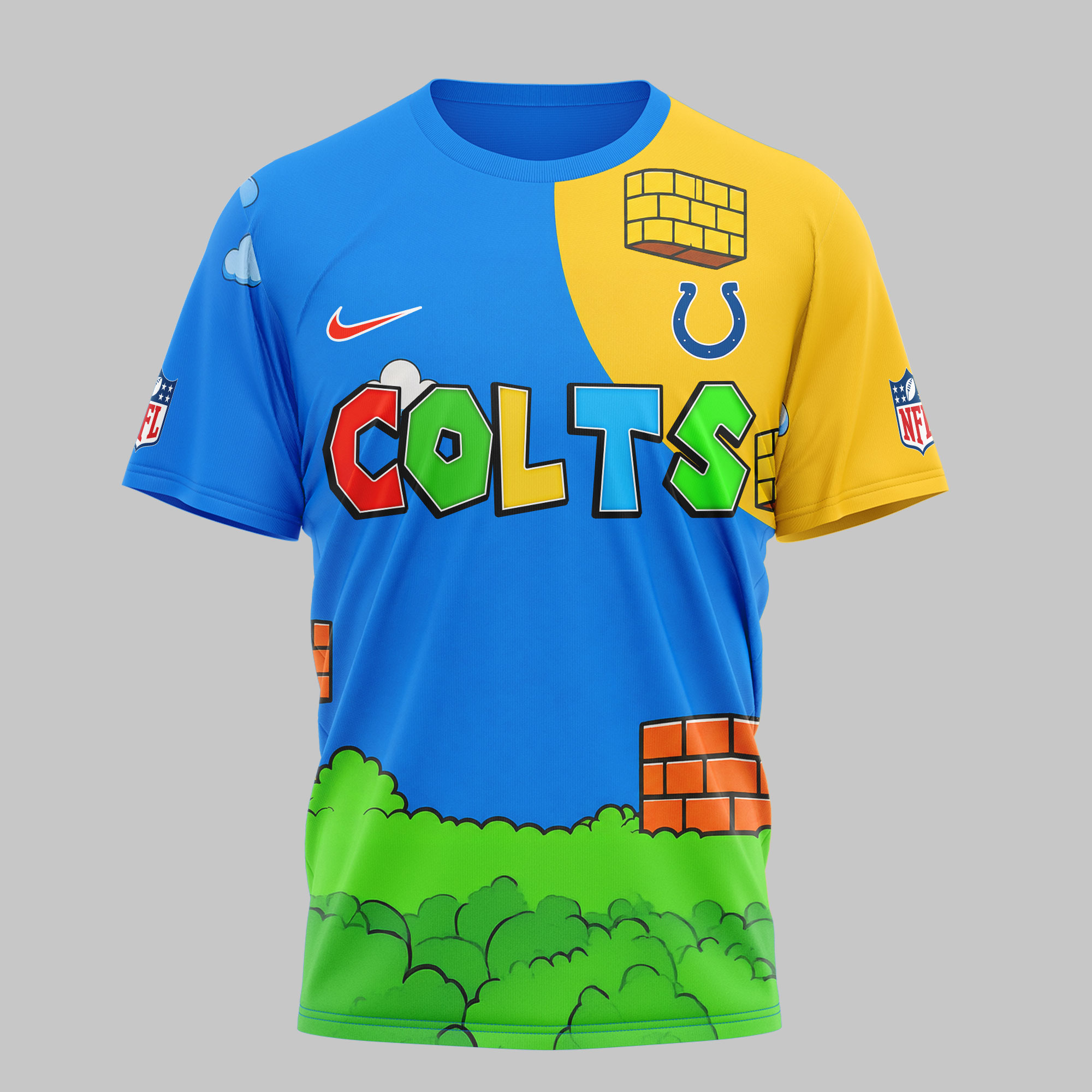 Indianapolis Colts | Premium NFL Its a Me Mario 3D Shirt - Image 4