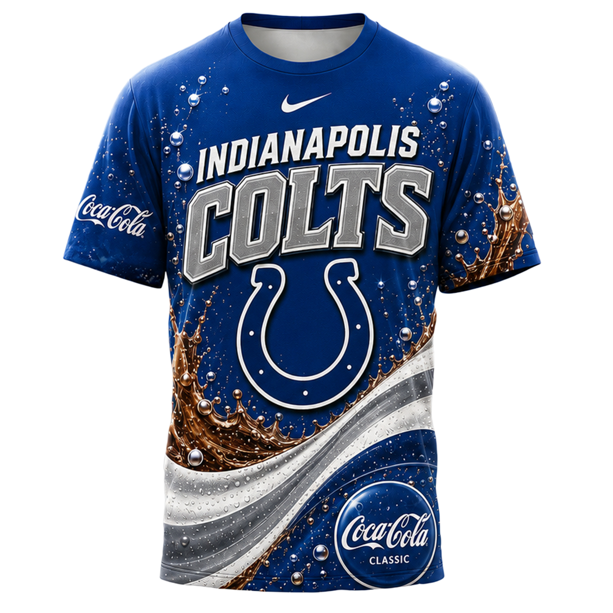 Indianapolis Colts | Premium NFL Coca Cola Summer 3D Shirt - Image 2