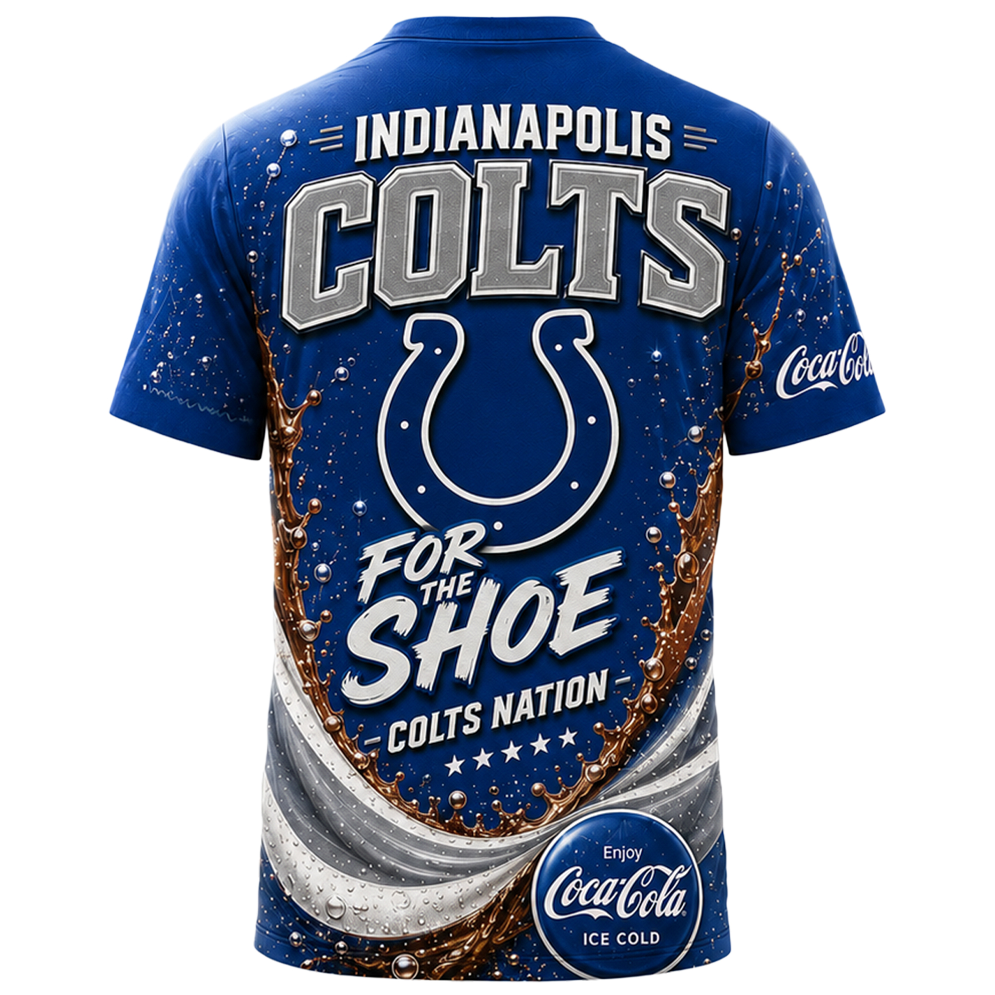 Indianapolis Colts | Premium NFL Coca Cola Summer 3D Shirt - Image 3