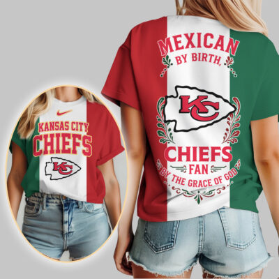 Alternative view of Kansas City Chiefs | Premium NFL Mexican By Birth Women Shirt