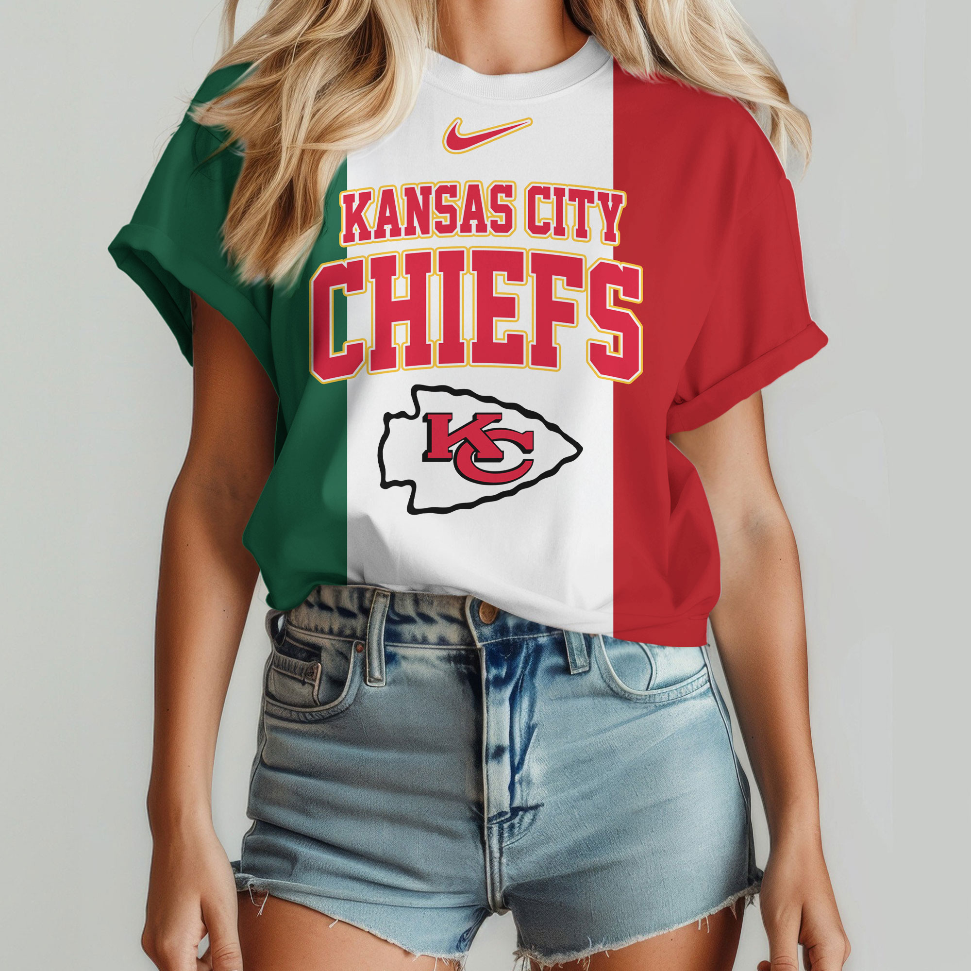 Kansas City Chiefs | Premium NFL Mexican By Birth Women Shirt - Image 3