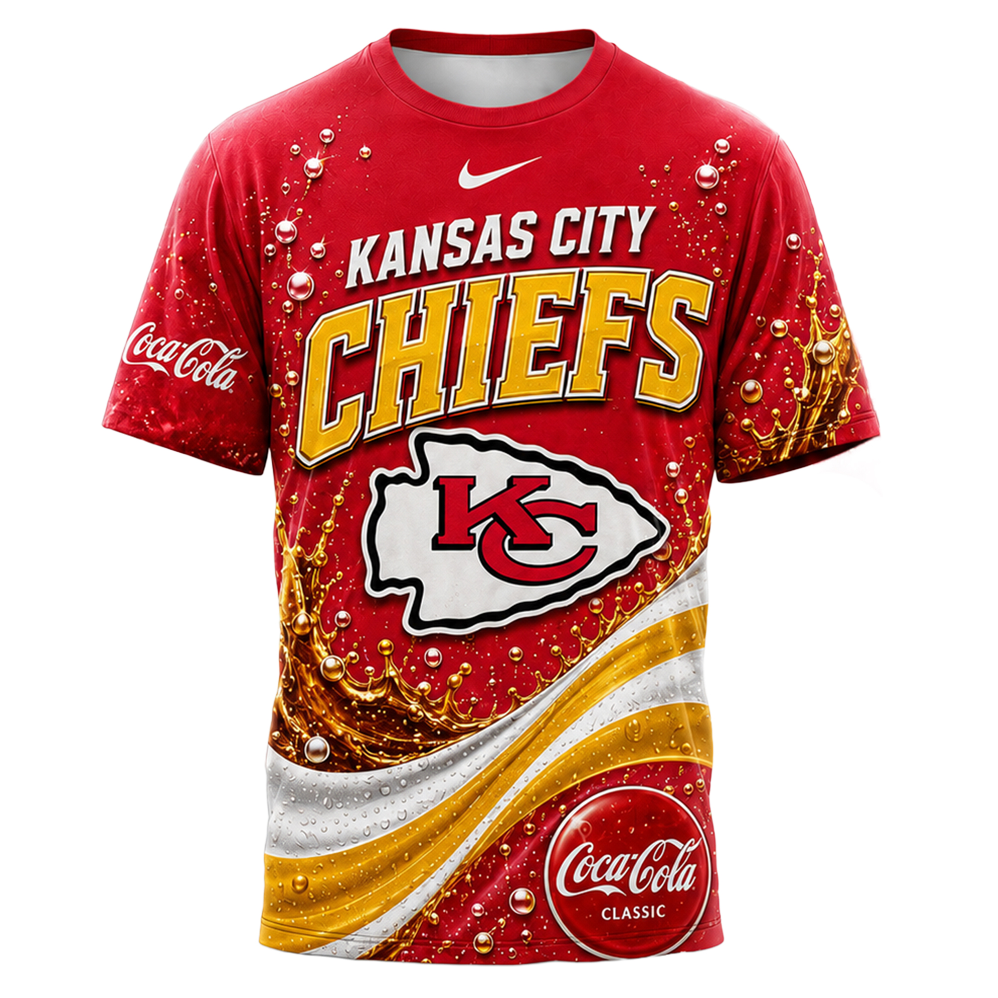 Kansas City Chiefs | Premium NFL Coca Cola Summer 3D Shirt - Image 2