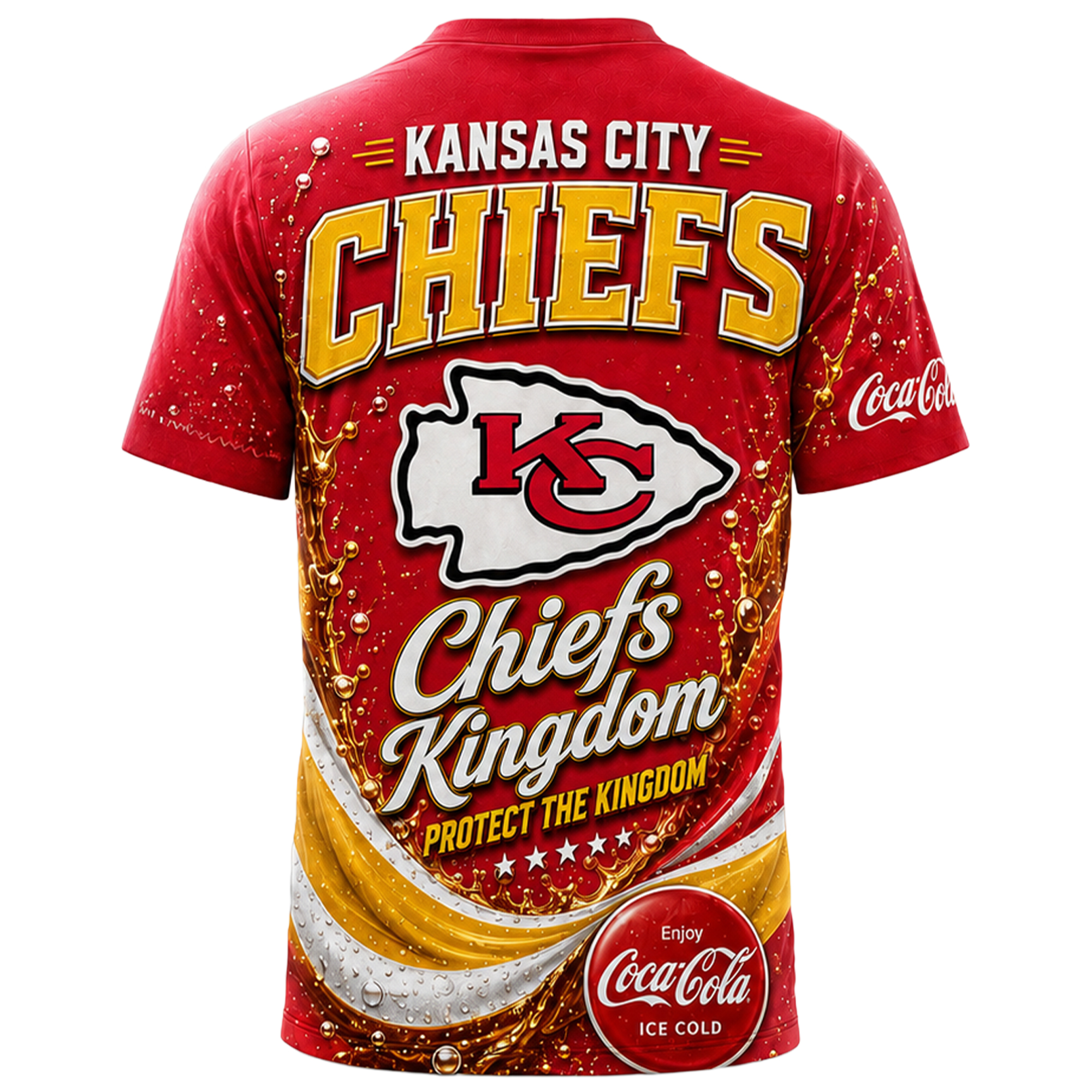 Kansas City Chiefs | Premium NFL Coca Cola Summer 3D Shirt - Image 3