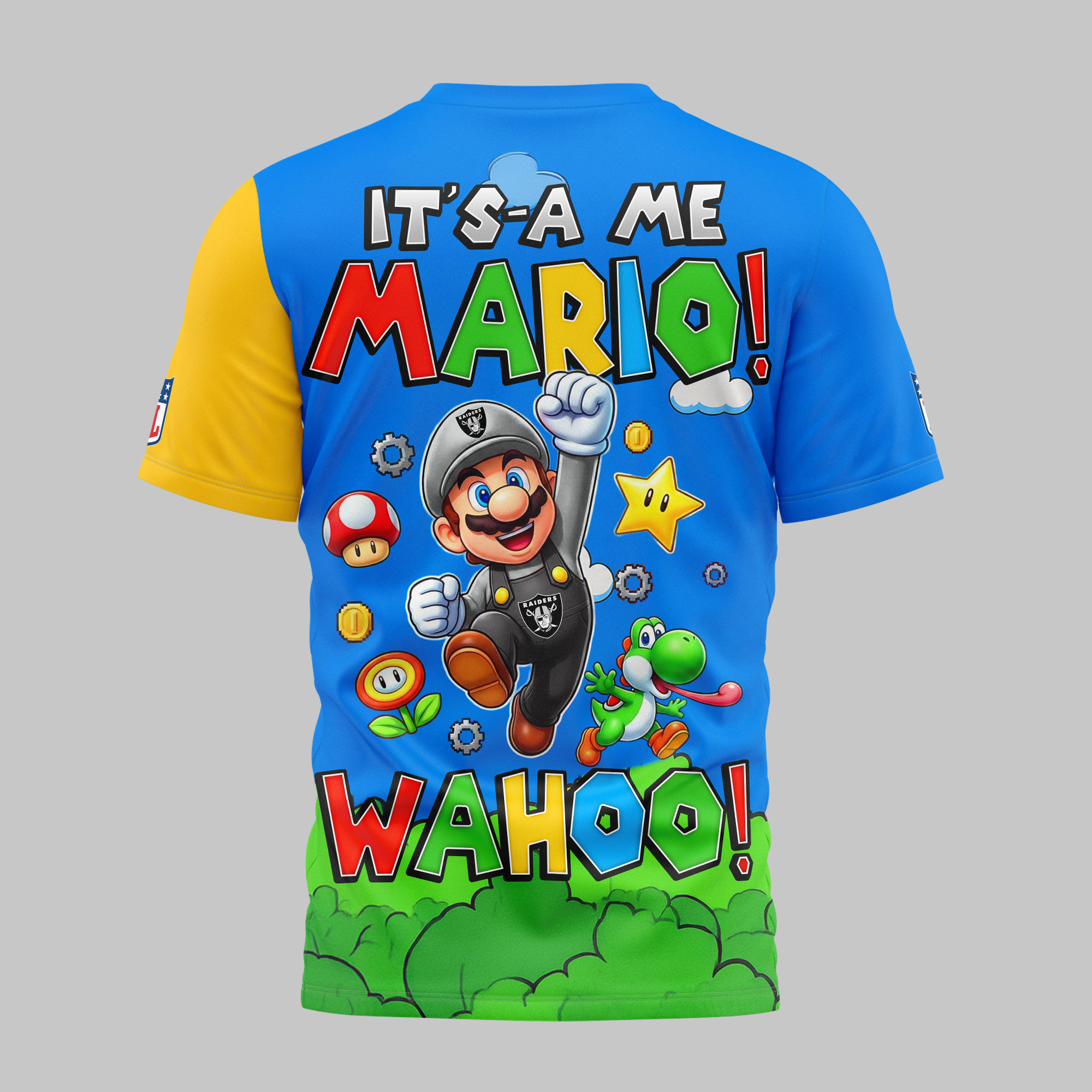 Las Vegas Raiders | Premium NFL Its a Me Mario 3D Shirt - Image 3