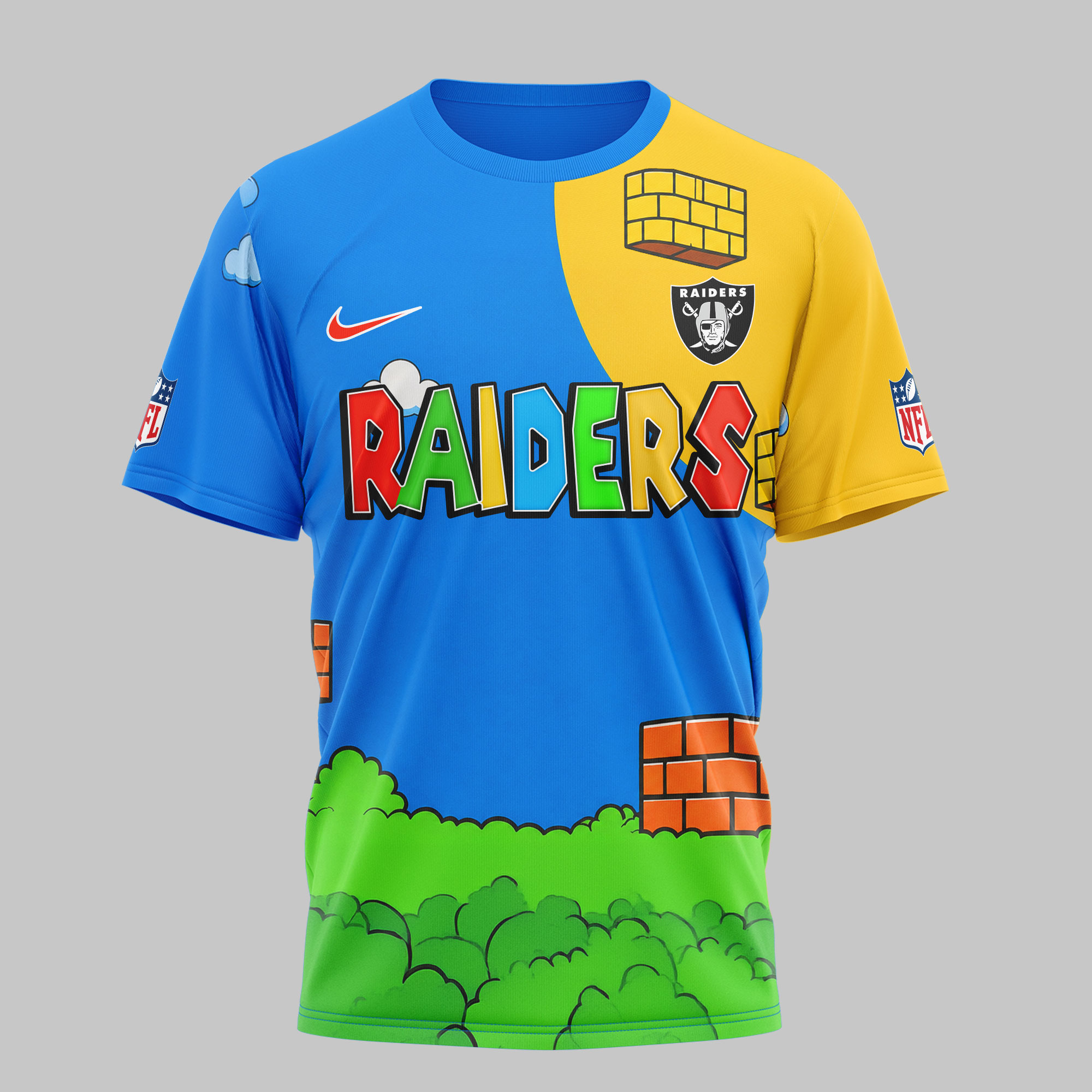 Las Vegas Raiders | Premium NFL Its a Me Mario 3D Shirt - Image 4