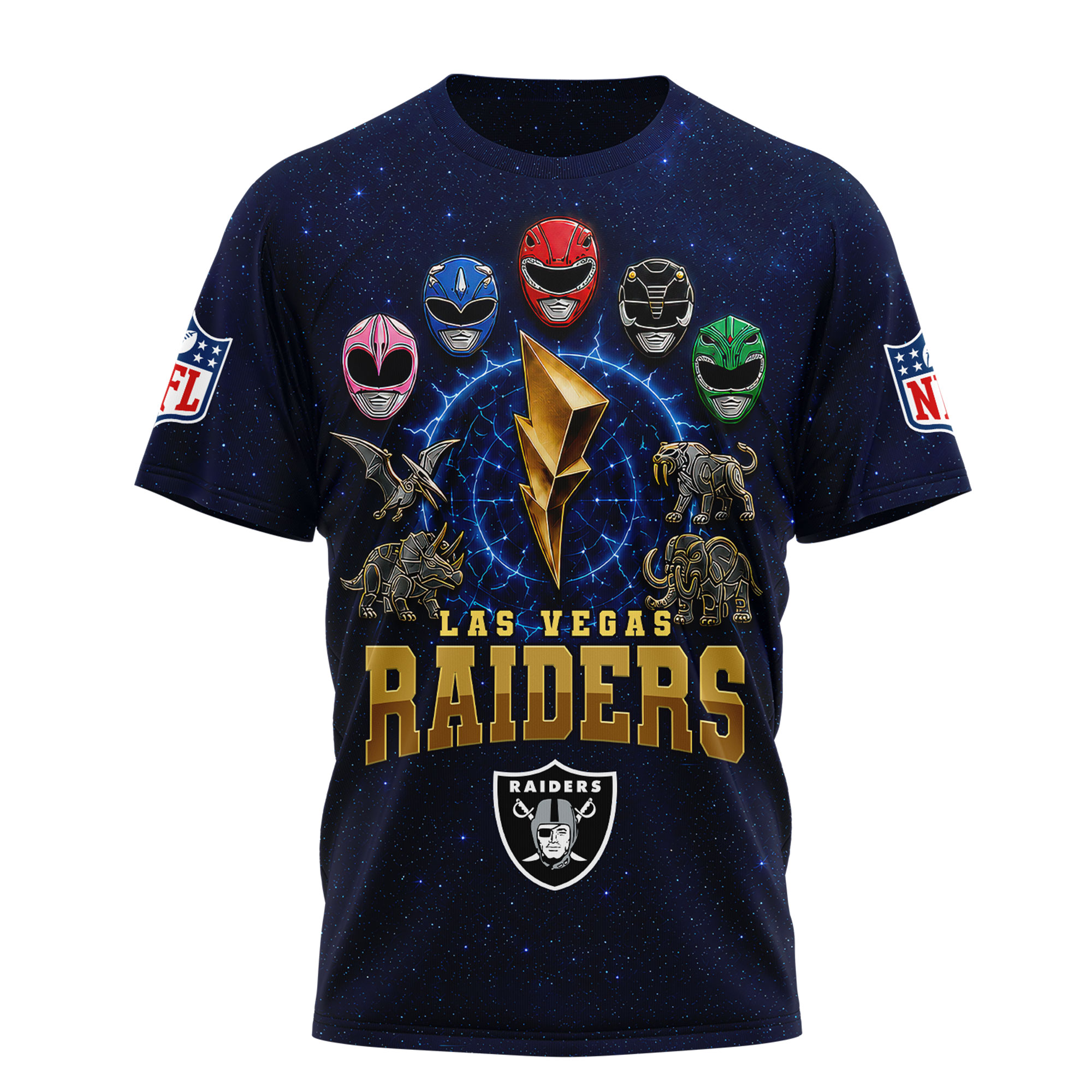 Las Vegas Raiders | Premium NFL Go Go Rangers 3D Shirt - Image 3