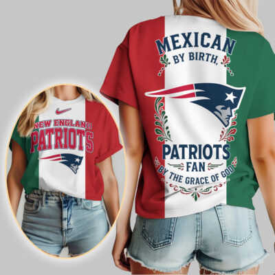 Alternative view of New England Patriots | Premium NFL Mexican By Birth Women Shirt