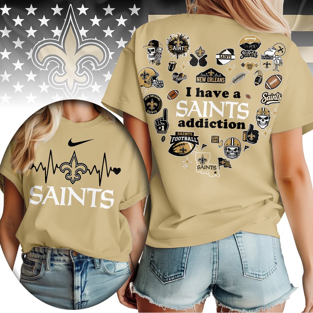 New Orleans Saints | Premium NFL Heartbeat Fan Spirit 3D Shirt - Image 3