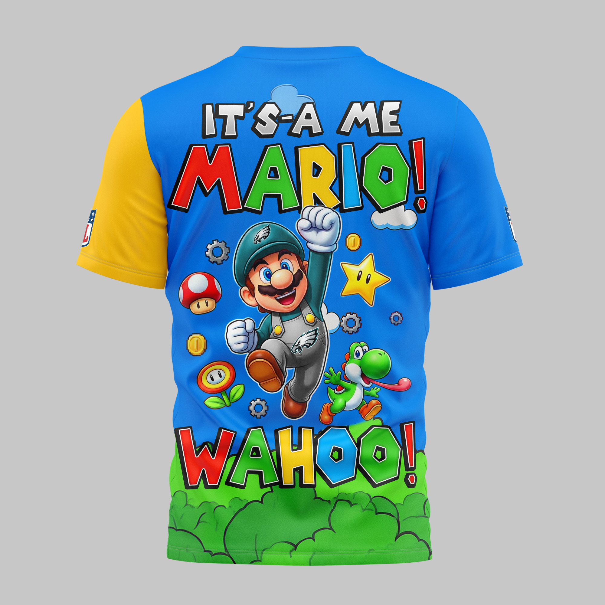 Philadelphia Eagles | Premium NFL Its a Me Mario 3D Shirt - Image 3