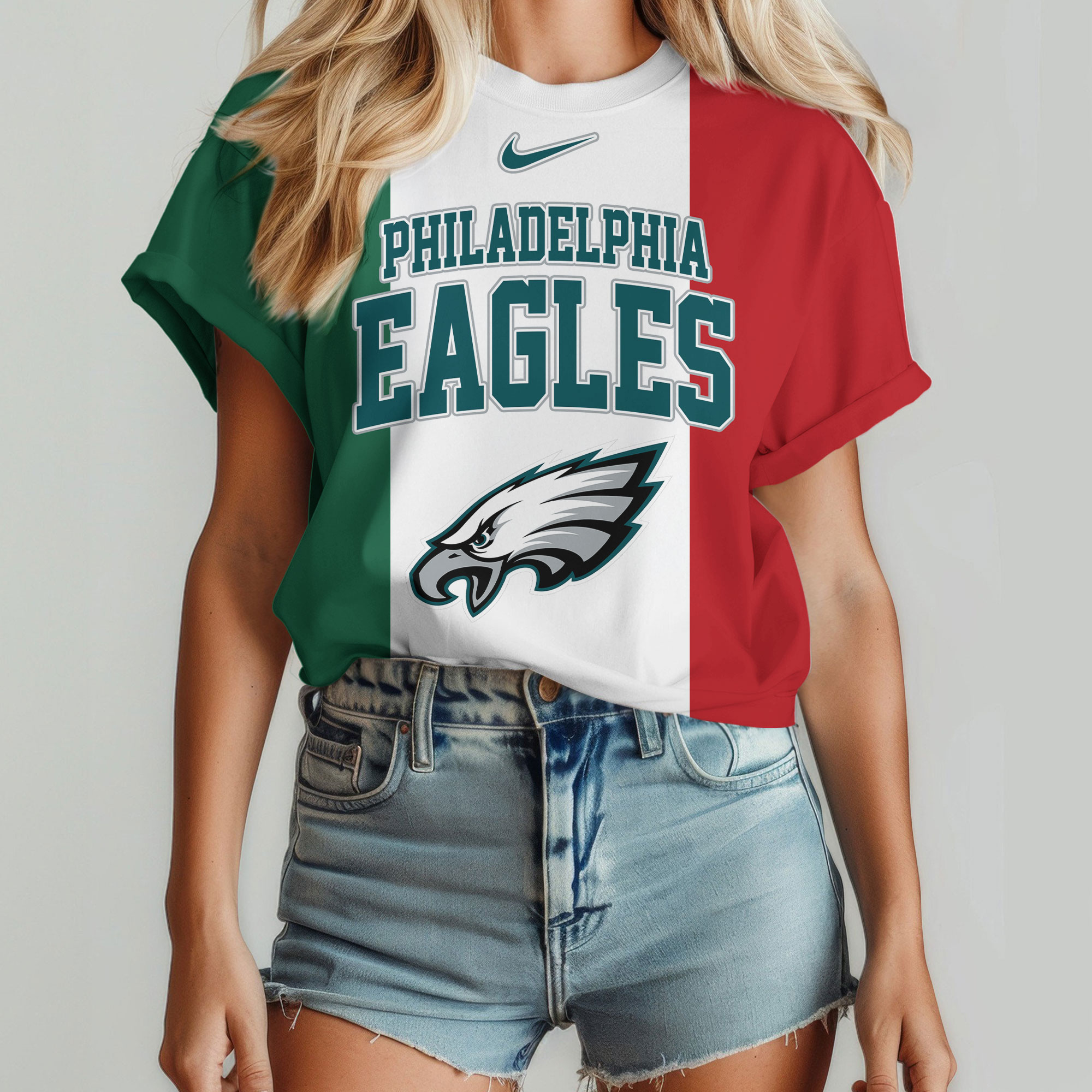 Philadelphia Eagles | Premium NFL Mexican By Birth Women Shirt - Image 3
