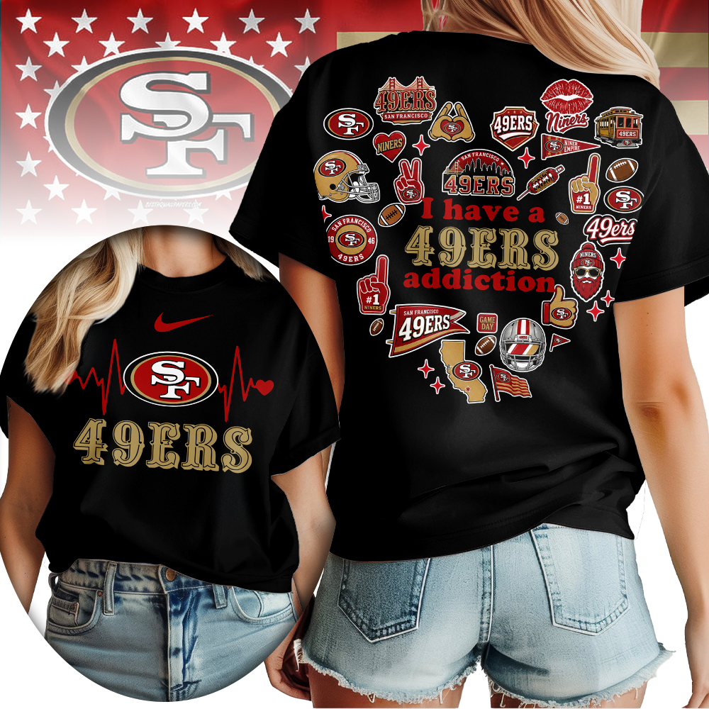 San Francisco 49ers | Premium NFL Heartbeat Fan Spirit 3D Shirt - Image 2