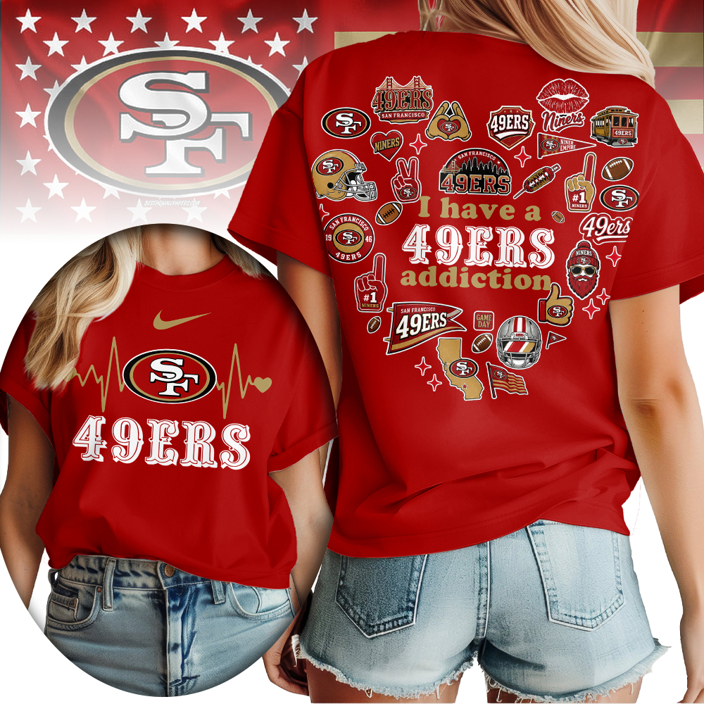 San Francisco 49ers | Premium NFL Heartbeat Fan Spirit 3D Shirt - Image 3