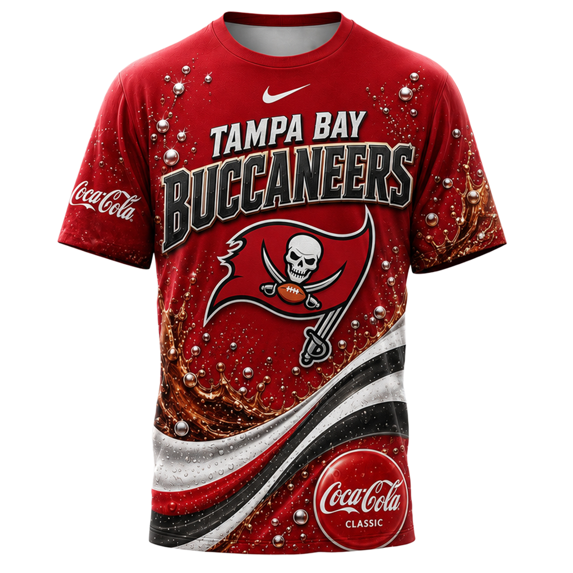 Tampa Bay Buccaneers | Premium NFL Coca Cola Summer 3D Shirt - Image 2