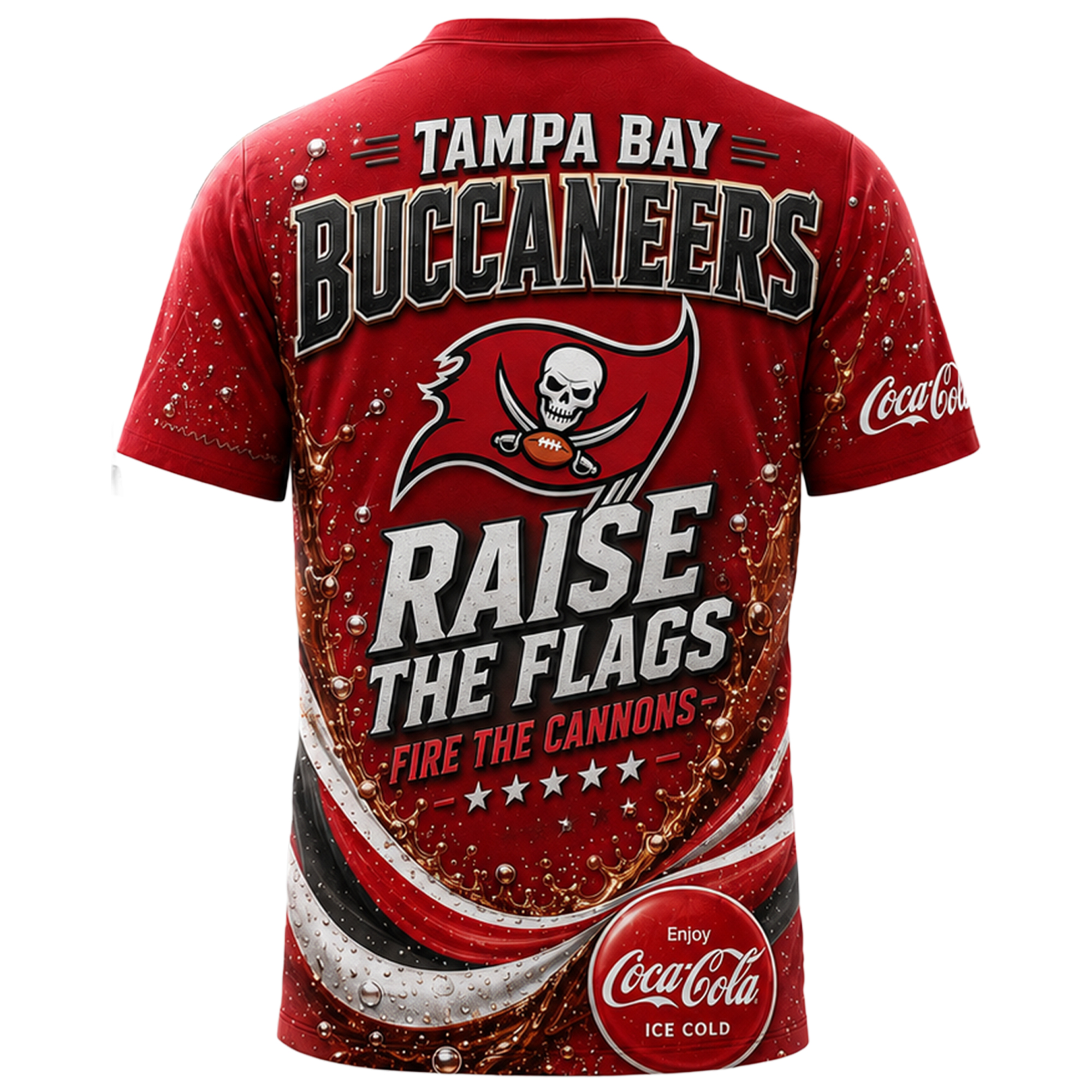 Tampa Bay Buccaneers | Premium NFL Coca Cola Summer 3D Shirt - Image 3