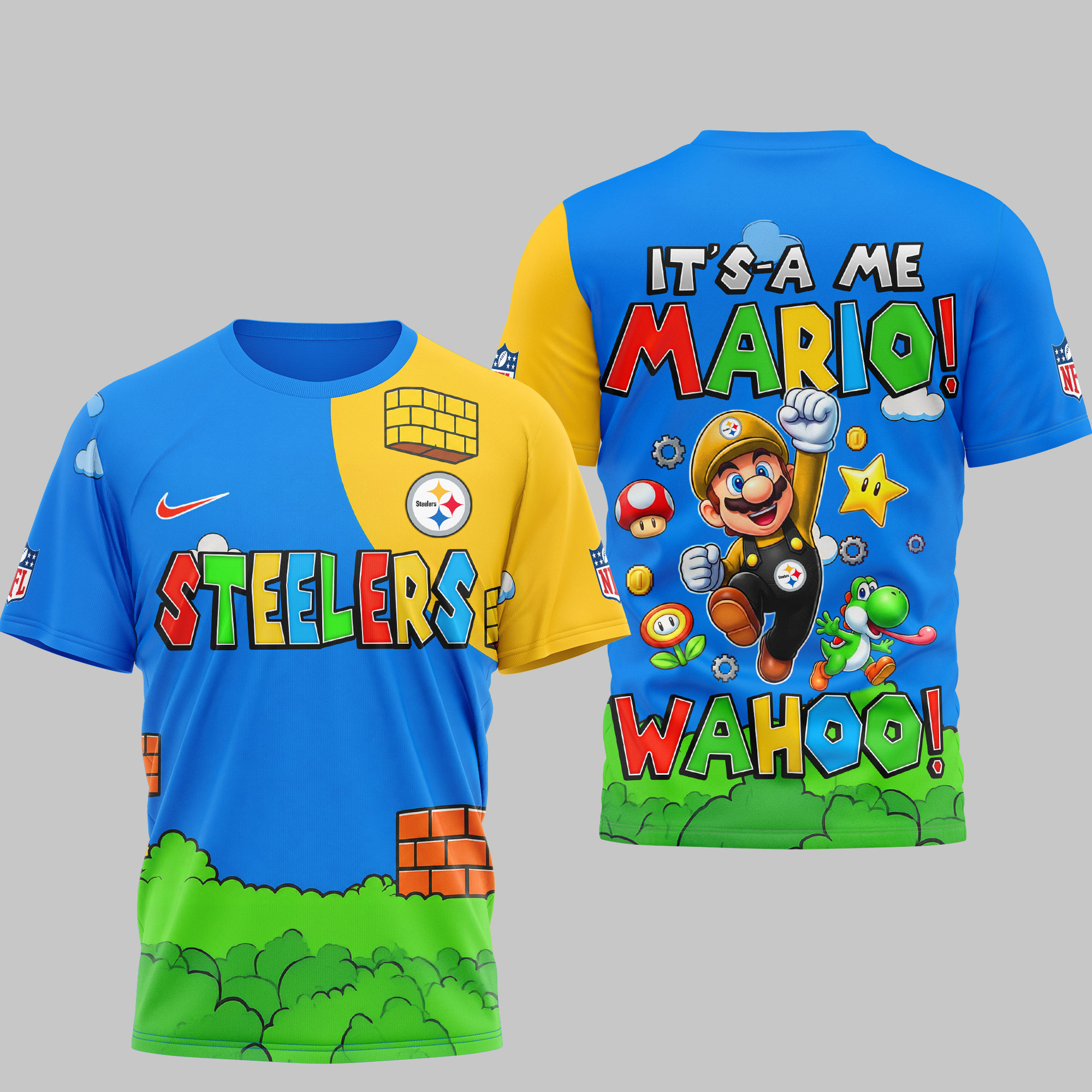 Washington Commanders | Premium NFL Its a Me Mario 3D Shirt - Image 2