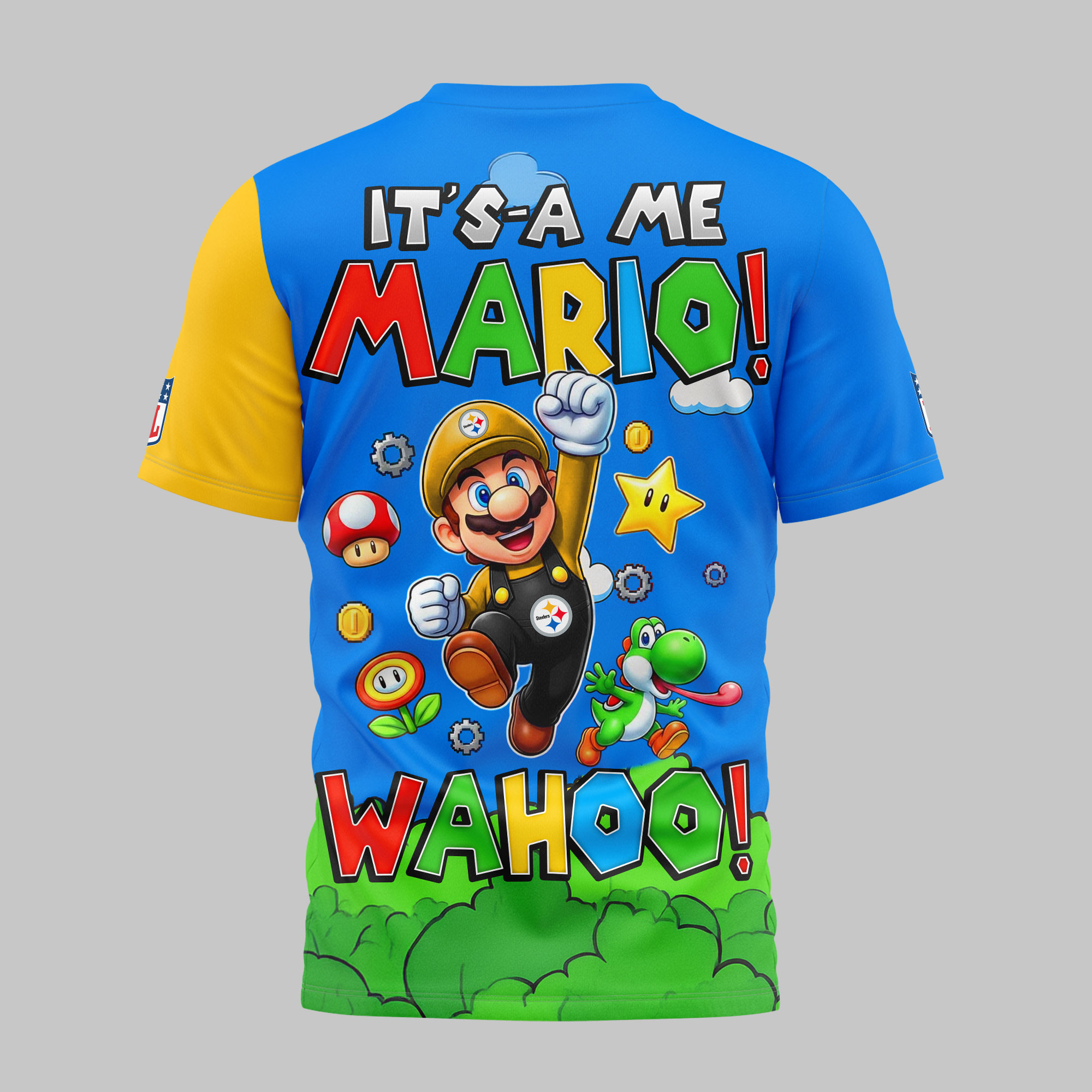 Washington Commanders | Premium NFL Its a Me Mario 3D Shirt - Image 3