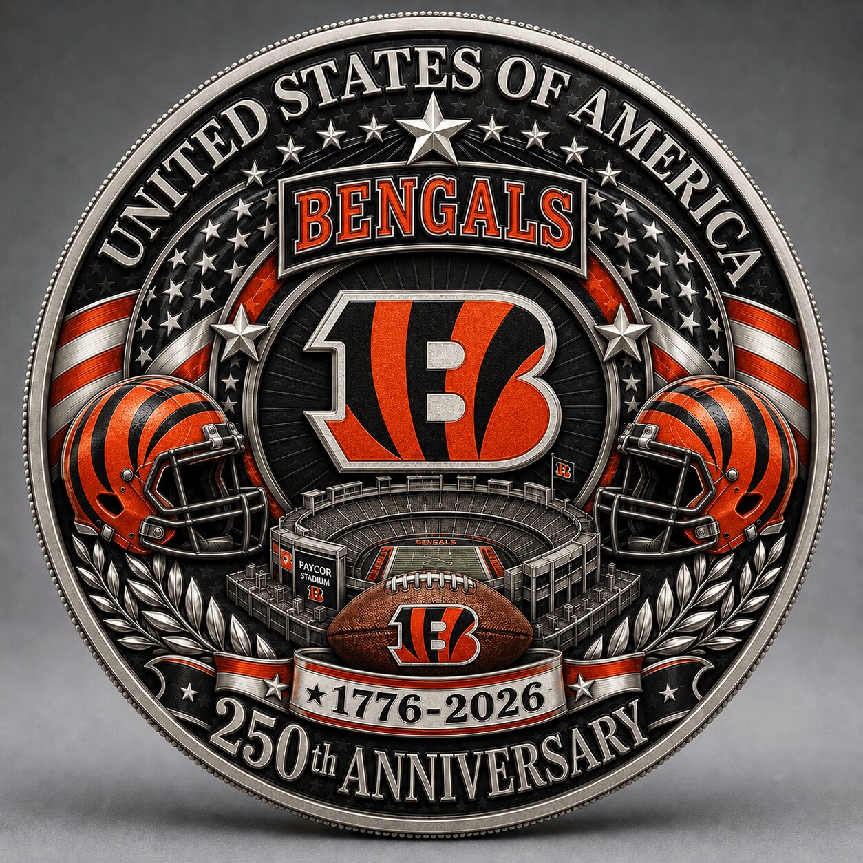 Cincinnati Bengals | Premium NFL 250 Years Of Freedom Commemorative Coin