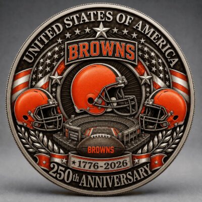 Cleveland Browns | Premium NFL 250 Years Of Freedom Commemorative Coin