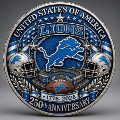 Detroit Lions | Premium NFL 250 Years Of Freedom Commemorative Coin
