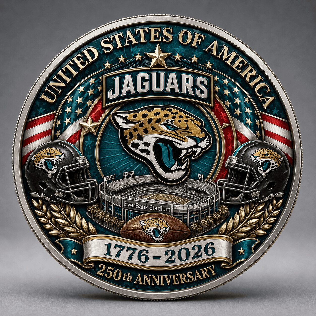 Jacksonville Jaguars | Premium NFL 250 Years Of Freedom Commemorative Coin