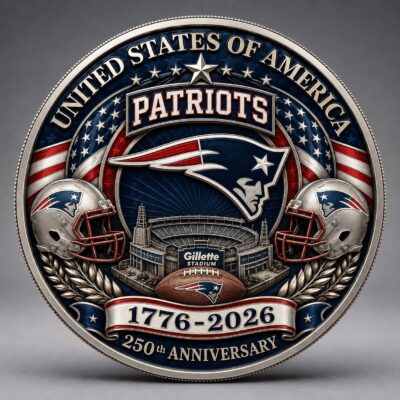 New England Patriots | Premium NFL 250 Years Of Freedom Commemorative Coin