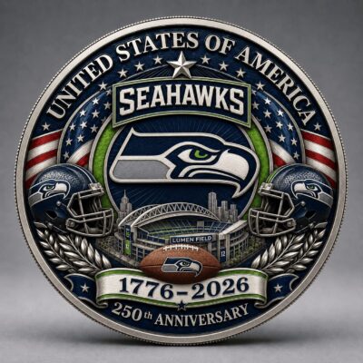 Seattle Seahawks | Premium NFL 250 Years Of Freedom Commemorative Coin