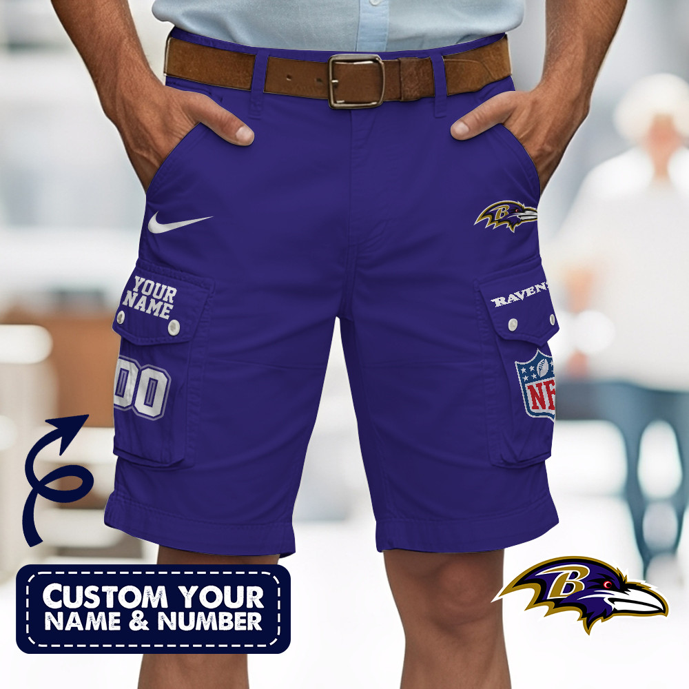 Baltimore Ravens | Premium NFL Custom Short With Square Pocket - Image 4