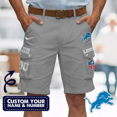 Detroit Lions | Premium NFL Custom Short With Square Pocket