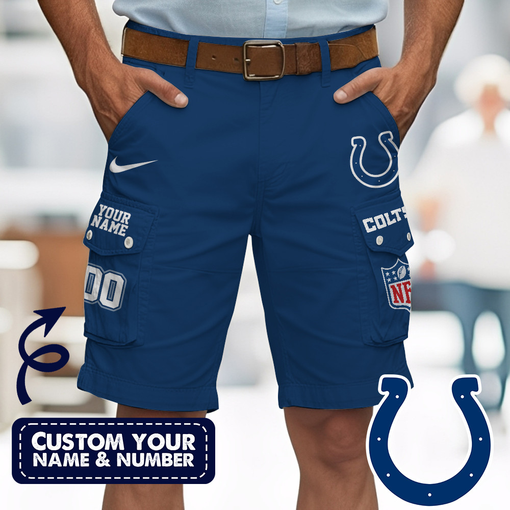 Indianapolis Colts | Premium NFL Custom Short With Square Pocket - Image 4