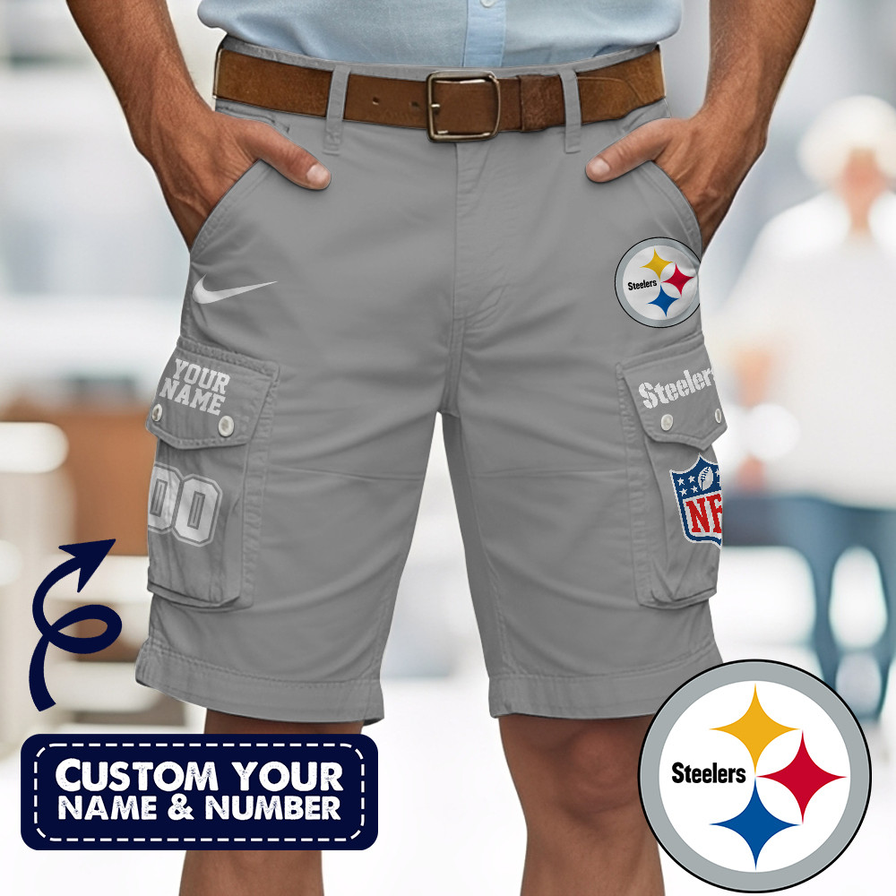 Pittsburgh Steelers | Premium NFL Custom Short With Square Pocket - Image 3